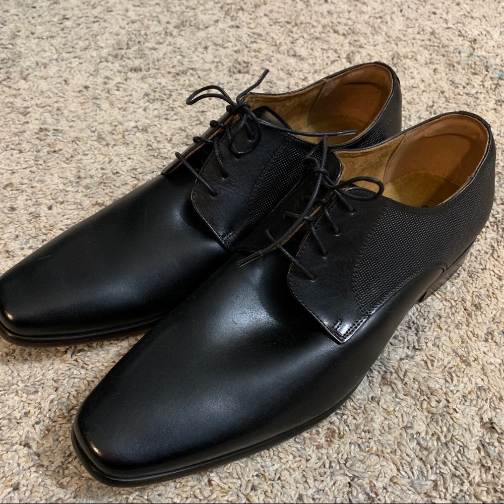 Florsheim Black Leather Kierland Lace Up Shoes Size 12EEE - Picture 3 of 11